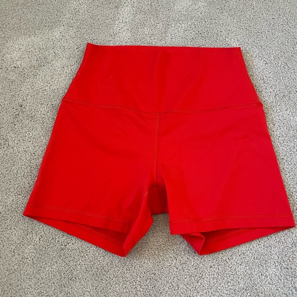 CRZ YOGA Womens Butterluxe Biker Shorts 4'' - Dark Red - Picture 2 of 4